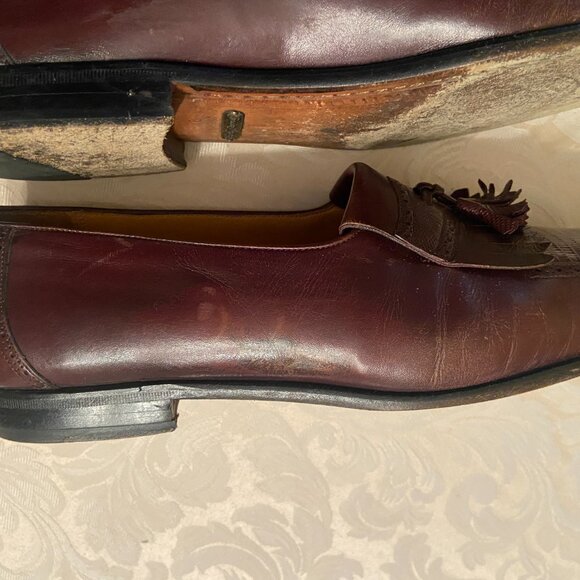 Mezlan Men’s Burgundy Leather Dress Shoes (Loafers) - SZ 9 Wide - Picture 7 of 7